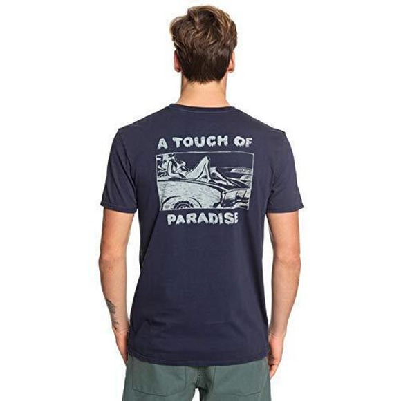 NWT!! Quiksilver Men's Insane Jane Short Sleeve T-Shirt Blue Nights Size Small - Picture 2 of 3